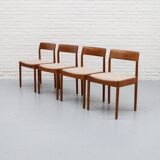 Danish dining chairs set by Johannes Nørgaard 1960s