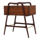Walnut sewing table, Italian design, 1970s, production: Italy