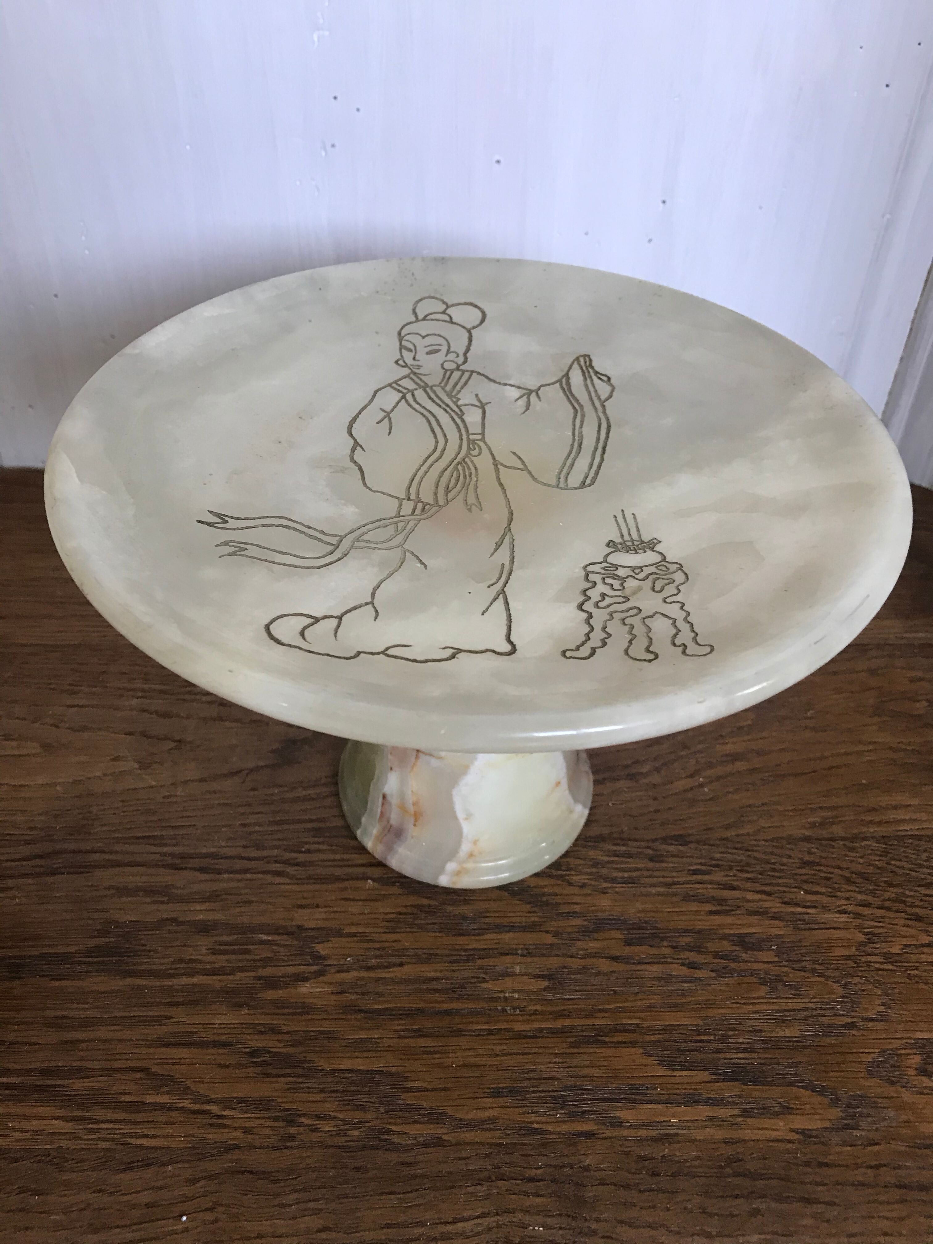 Vintage onyx dish