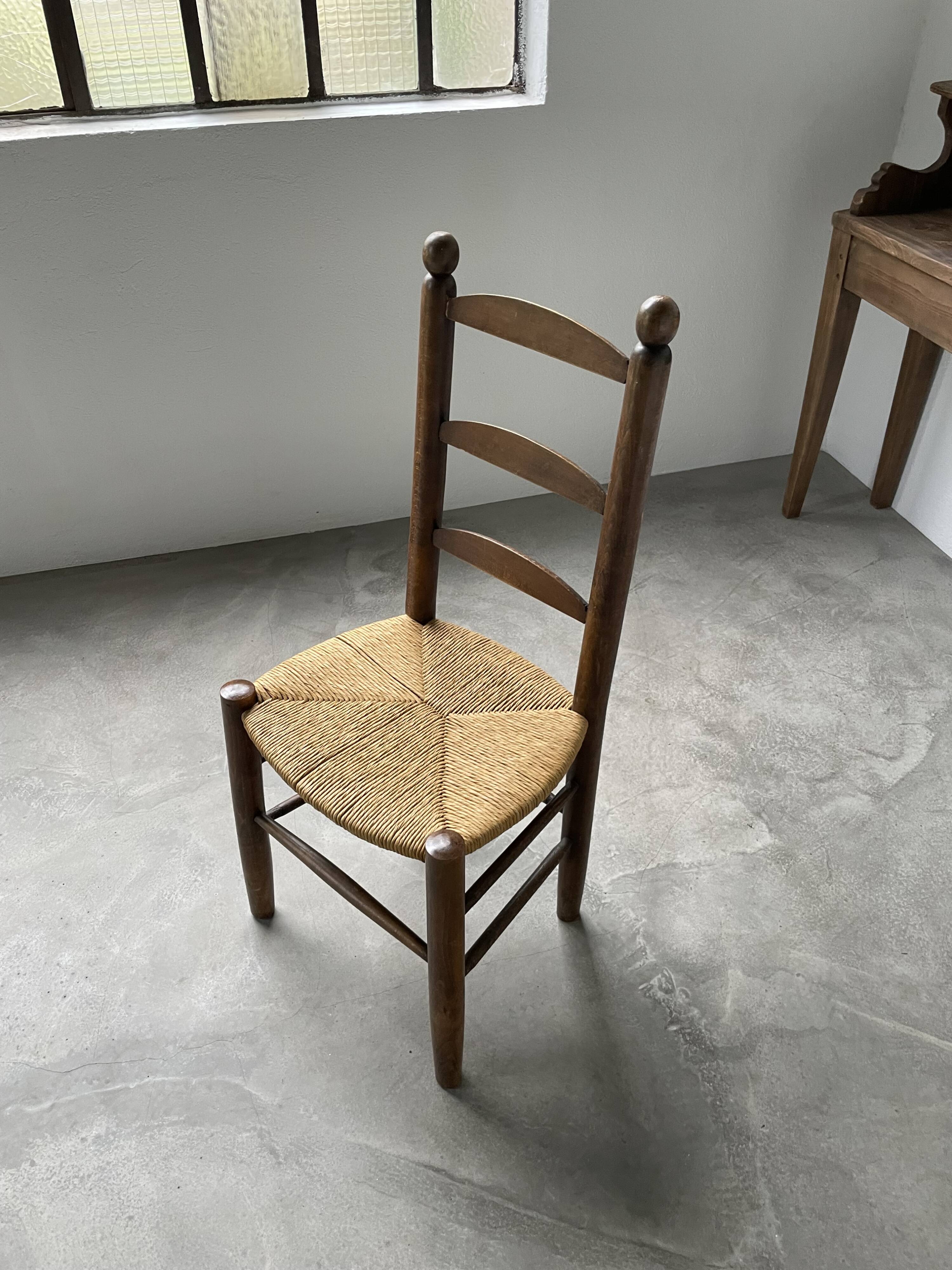 Chaise rustique paille chêne