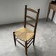 Rustic oak straw chair