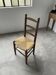 Rustic oak straw chair