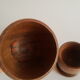 Set de 3 coquetiers en bois vintage