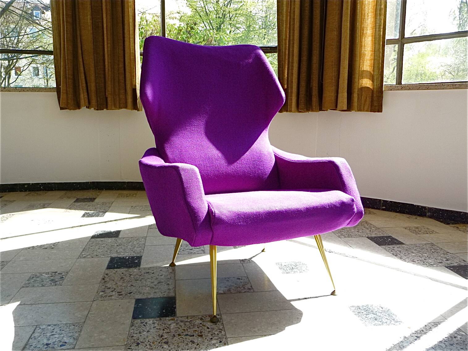 Rare Wingback Lounge Chair by Rudolf B. Glatzel for Alfred Kill, Germany 1950s