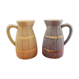 Pair of art deco pitcher in crisp ceramic