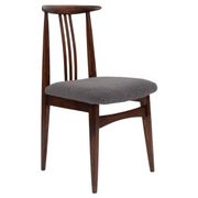Mid-century grey graphite boucle beech chair by M. Zielinski, Europe, 1960.