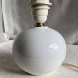 Vintage white earthenware ball lamp