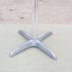 Foldable bistro table with teak top and aluminum base