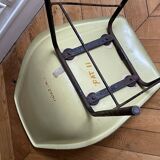 Chaise industrielle jaune anis en coque ABS