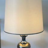 Large Space Age lamp in chrome and gold metal