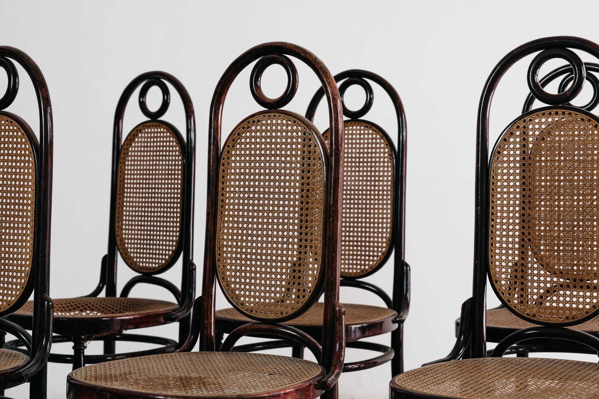 Dining set with 6 vintage chairs from the 1950s, Sautto & Liberale.