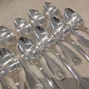 10 cuillères à soupe métal argenté orfèvre Christofle vendome 20,6cm