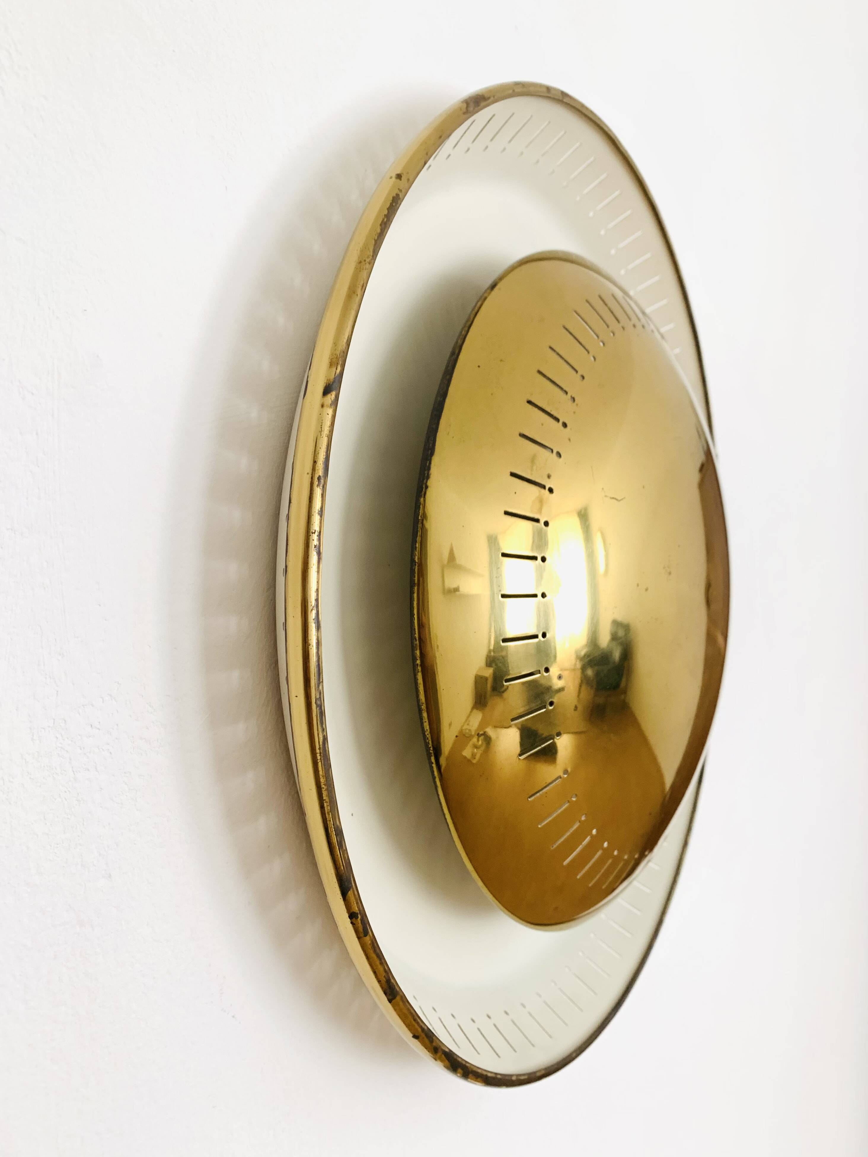 Beautiful Italian Sunburst Wall Lamp or Flush Light