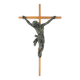 Antique Realistic Wooden Crucifix, France, 1850