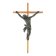 Antique Realistic Wooden Crucifix, France, 1850