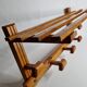 Wooden coat rack, 5 hooks, 74 cm
