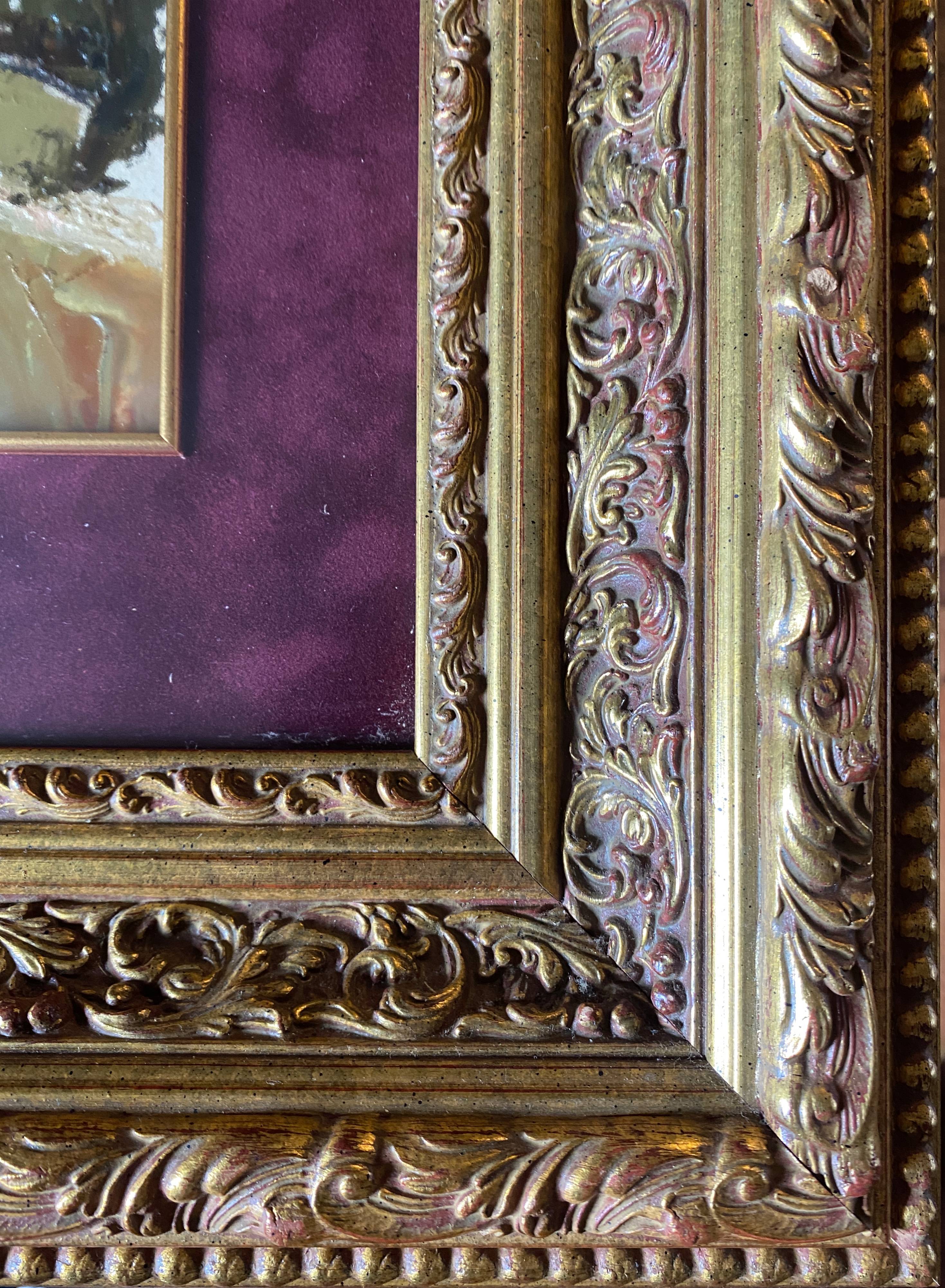 HSP table "the wooded meadow" Ukrainian school XX signed + frame