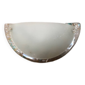 Old half moon wall lamp fabas luce molded glass