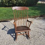 Rocking-chair in beech of the 60s wood
