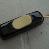 Mushroom lamp with cream white clip, 70s