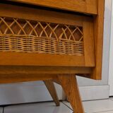Vintage chest of drawers with compass feet