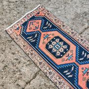 Vintage Anatolian runner rug in wool from the 1950s.