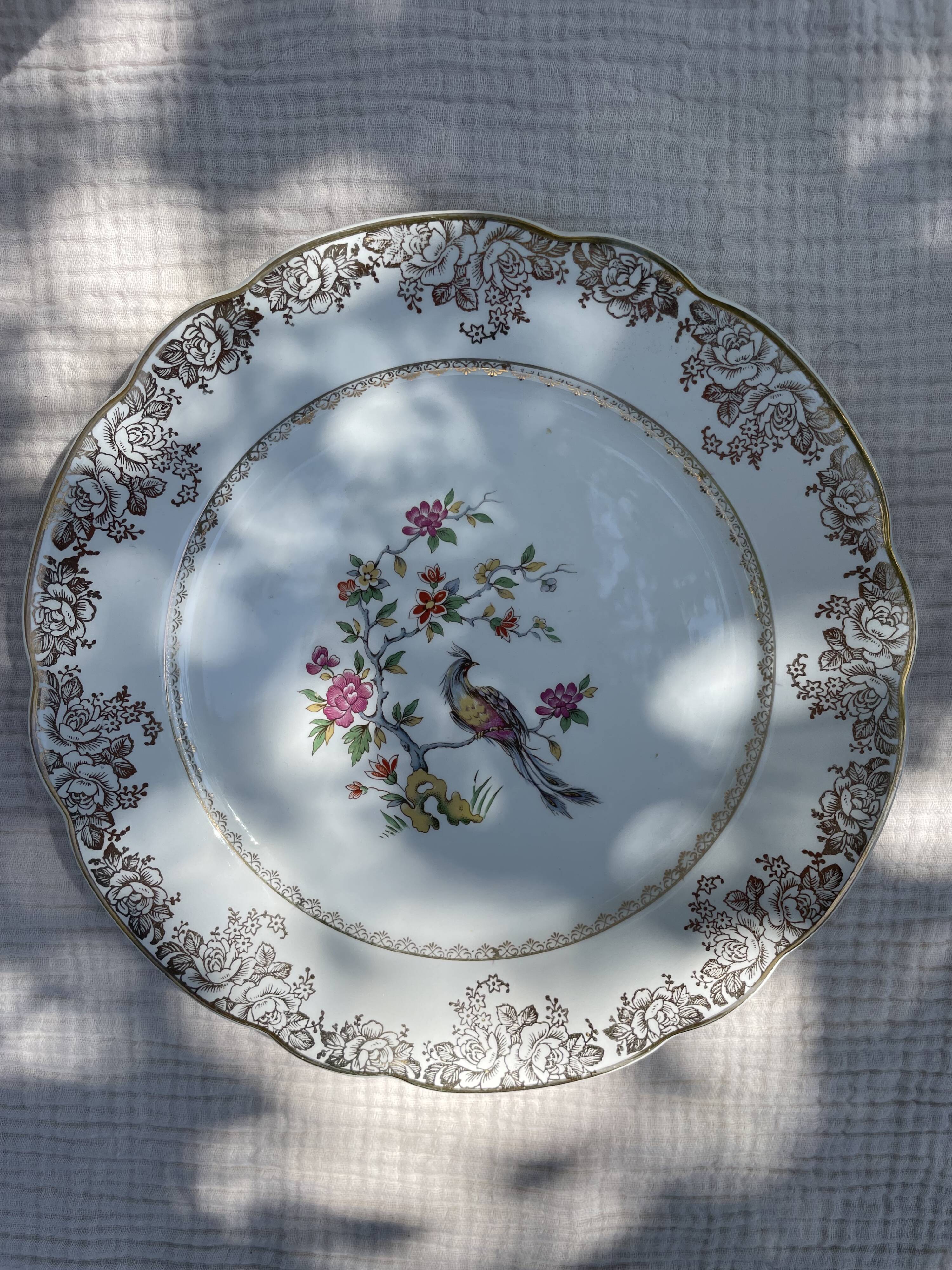 Set of 10 vintage French plates – Digoin Sarreguemines, collection