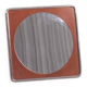 Vintage square metal and wood wall mirror, Germany 1970s