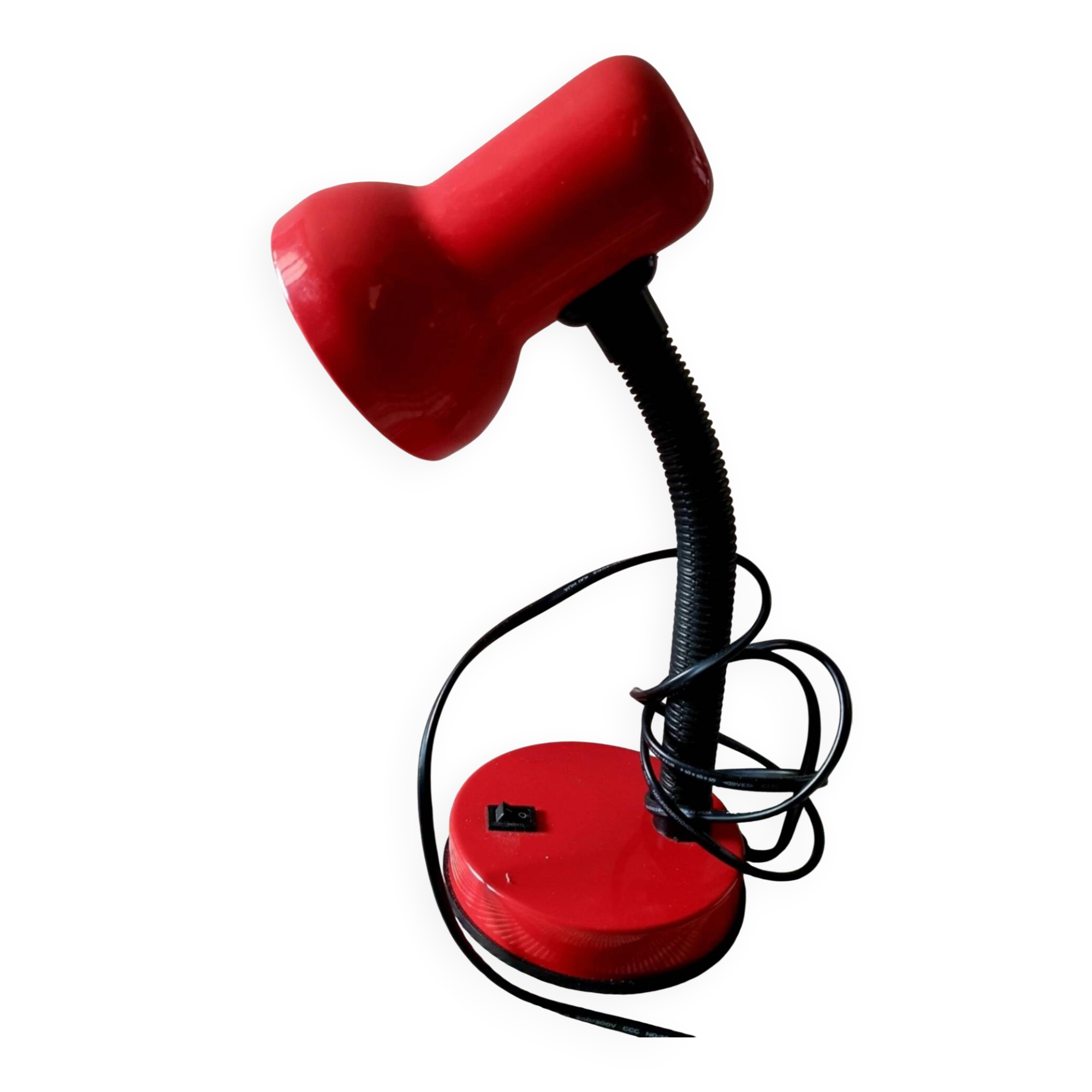 Retro red desk lamp