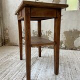 Oak console side table
