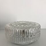 Round cast glass ceiling light