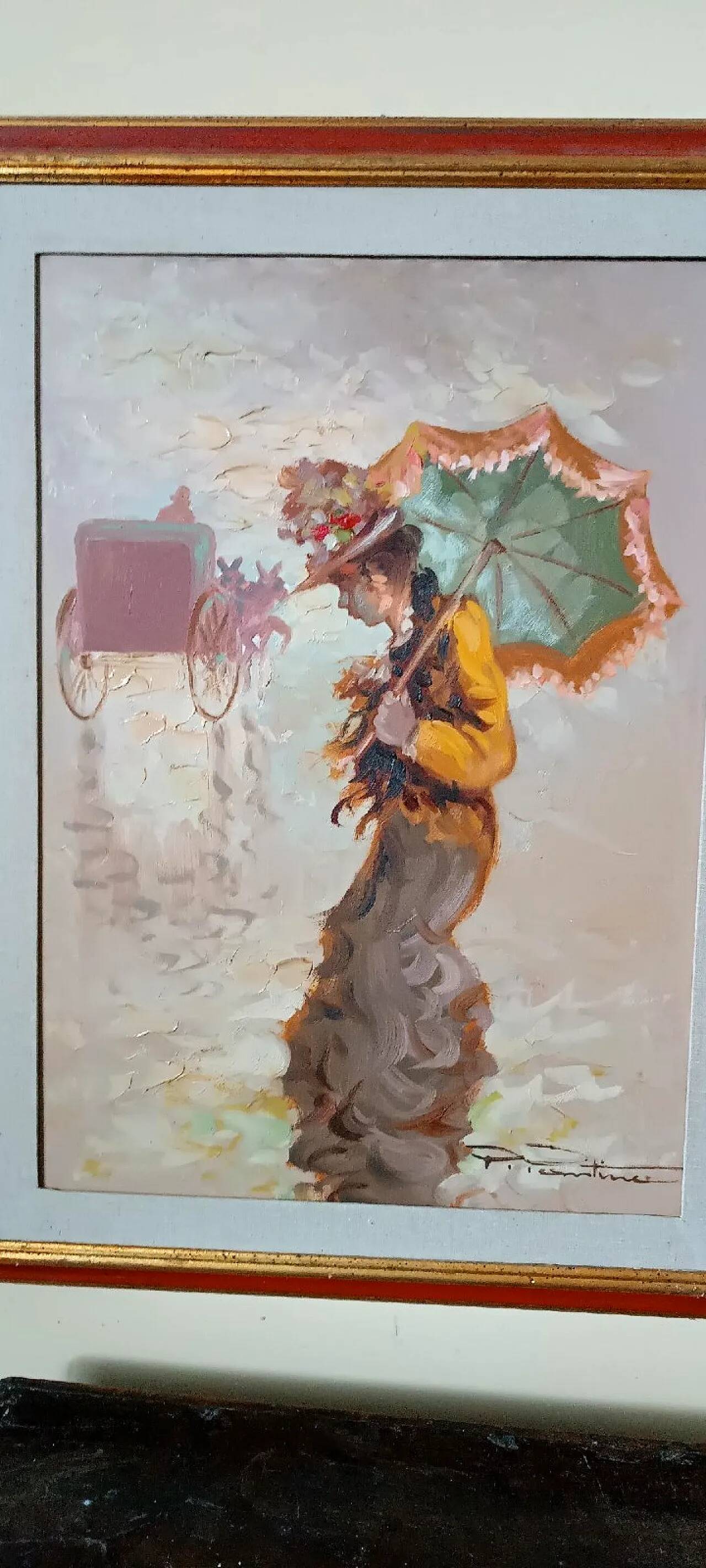 Parisian Scene by Pietro Pantino, oil on canvas, 20th century