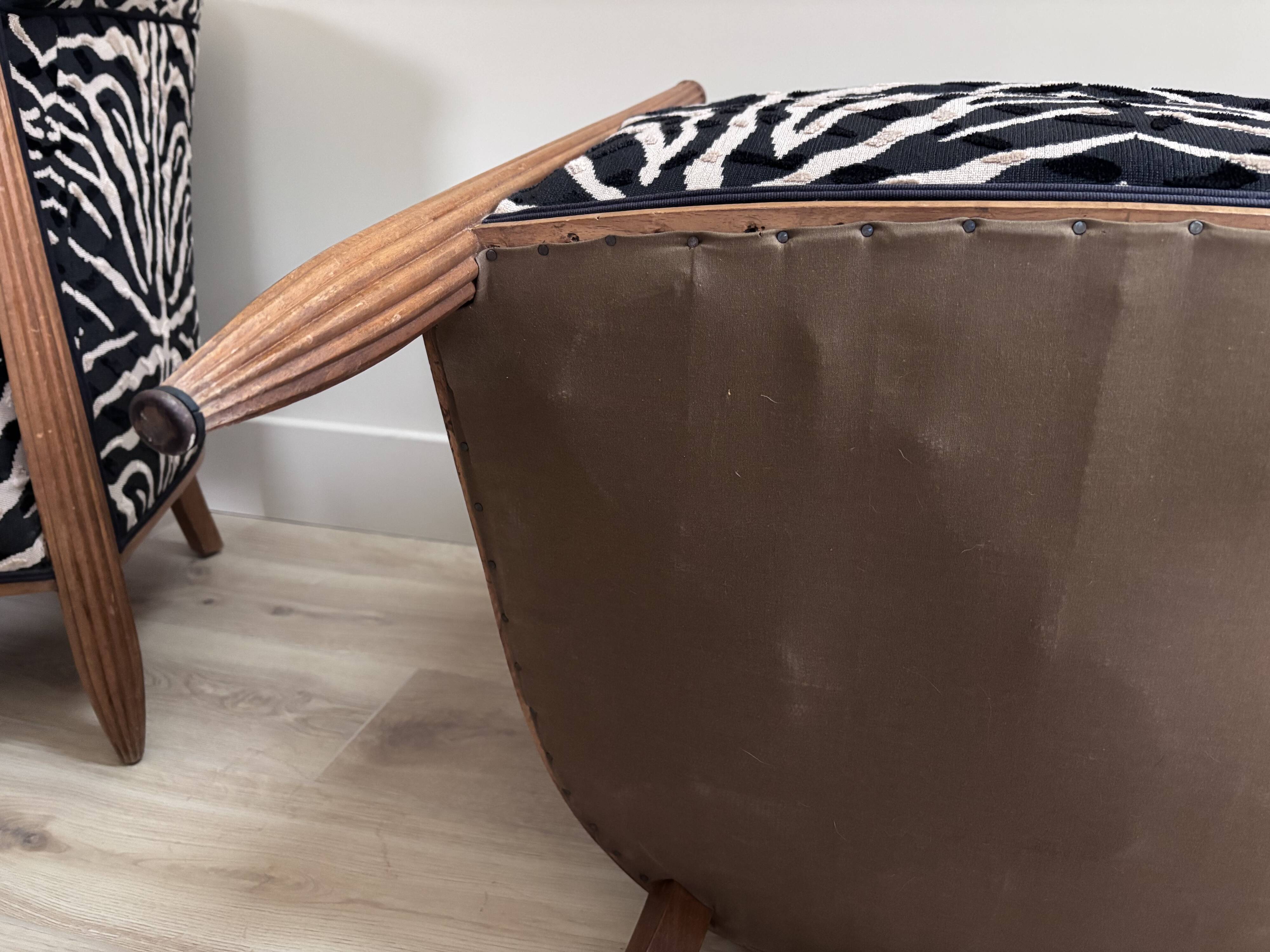 Paire de fauteuils tonneau