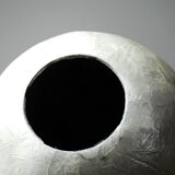 Small round vase in natural capiz mother-of-pearl contemporary.