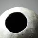 Small round vase in natural capiz mother-of-pearl contemporary.