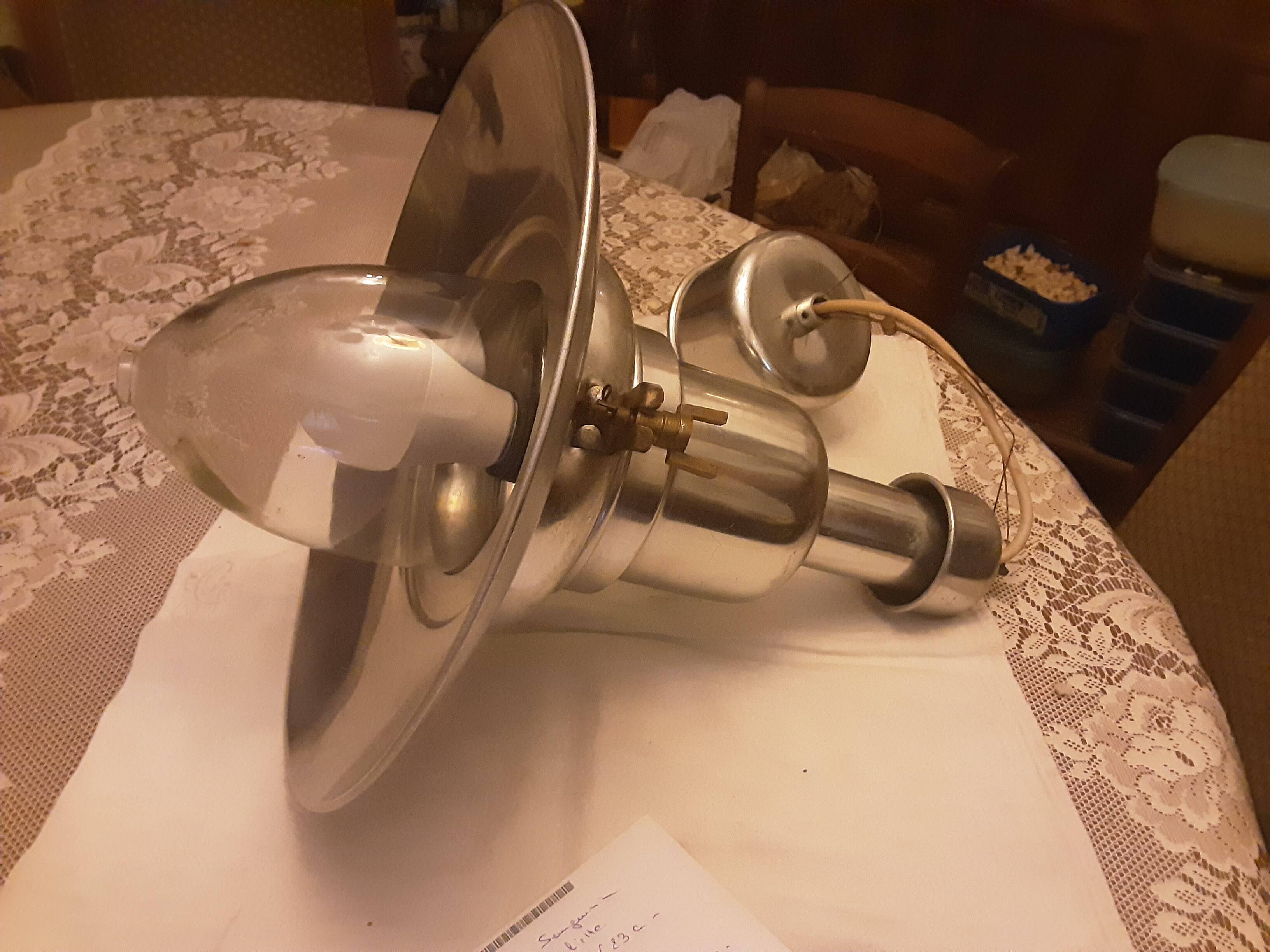 Aluminum and glass floor lamp chandelier