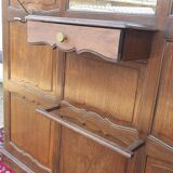 Coat rack wardrobe hats in solid chene