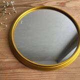 Vintage round gold mirror