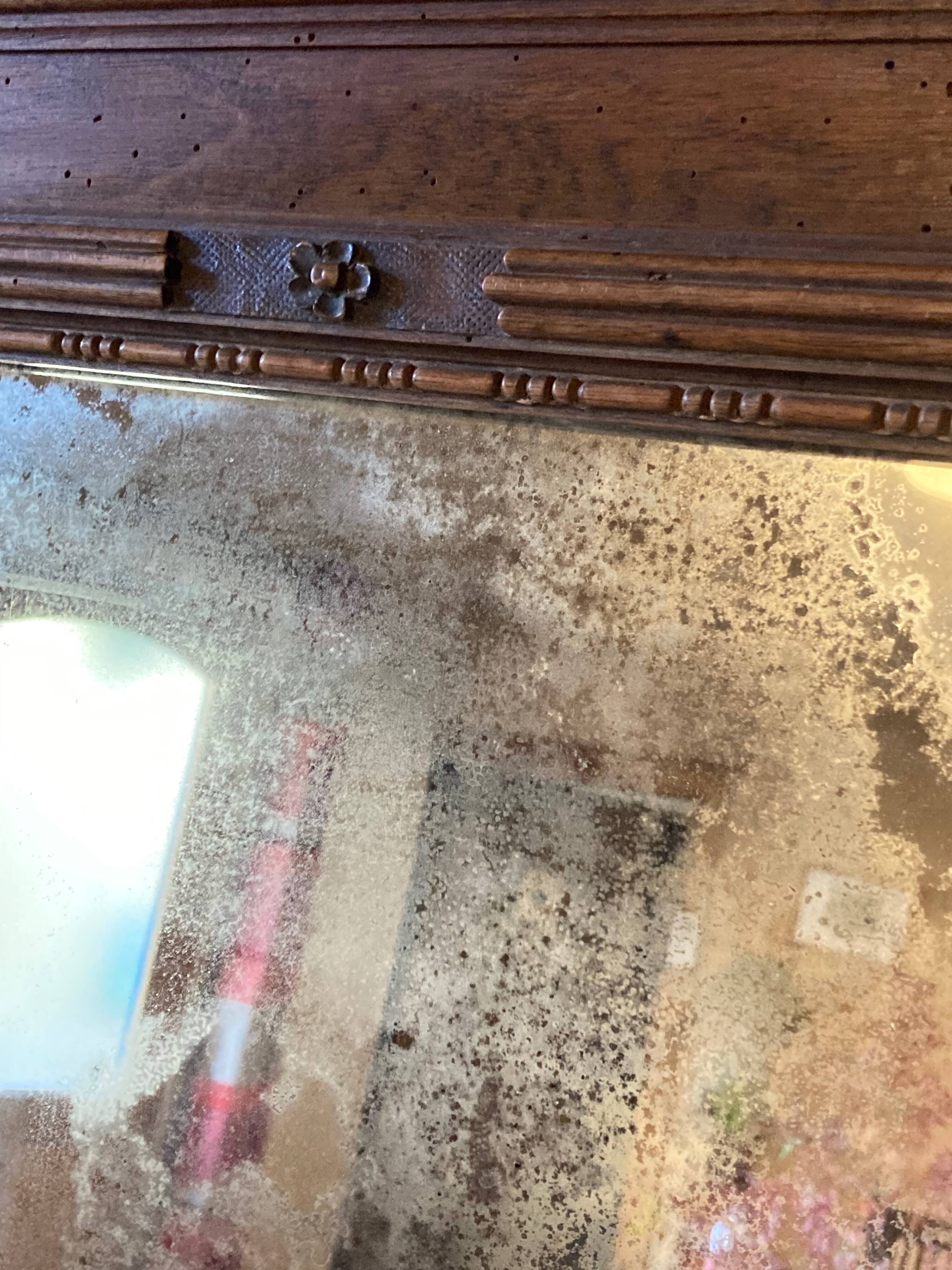 Art deco mirror in varnished wood, 1930s