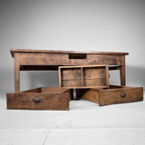 Ancient wooden monastery table, France