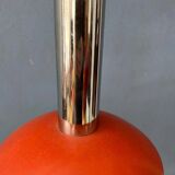 Small red and chrome space age pendant lamp