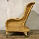 Fauteuil en rotin bambou osier 1950/1960 vintage