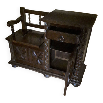 Antique oak telephone cabinet