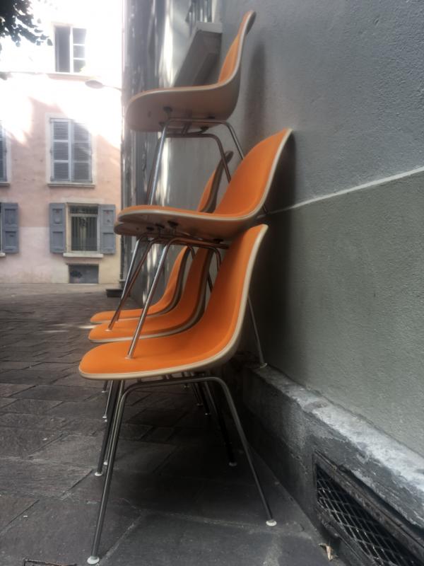 Suite of 6 chairs Dsx Charles and Ray Eames edition Herman Miller 1960