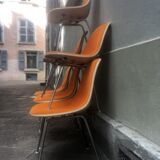 Suite of 6 chairs Dsx Charles and Ray Eames edition Herman Miller 1960