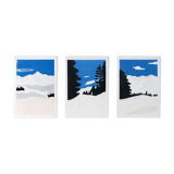 Series of three illustrations "The mountain"