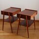 Pair of Scandinavian teak bedside tables, Carlström