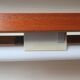 Pair of Danish teak shelves with wall lights, 1960s