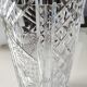 Vintage vase with flared neck in cut crystal - Decorated with geometric patterns / diamond braces