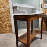 Old dressing table in wood and marble